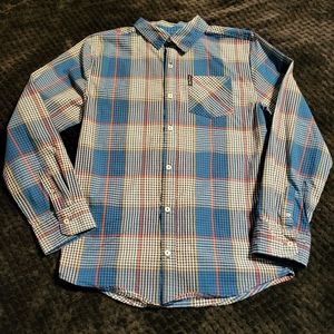 Ben Sherman boys plaid button-down shirt XL 18 The Original